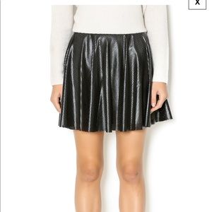 PERFORATED LEATHER SKIRT